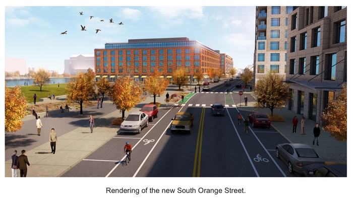 Rendering of the new South Orange Street