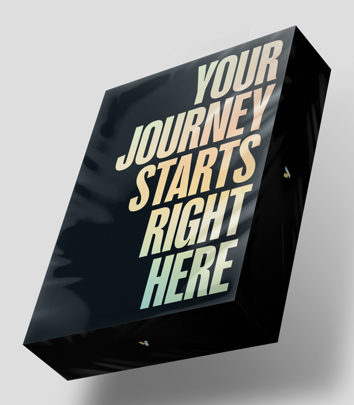 YUNE packaging with the text 'Your journey starts right here'.