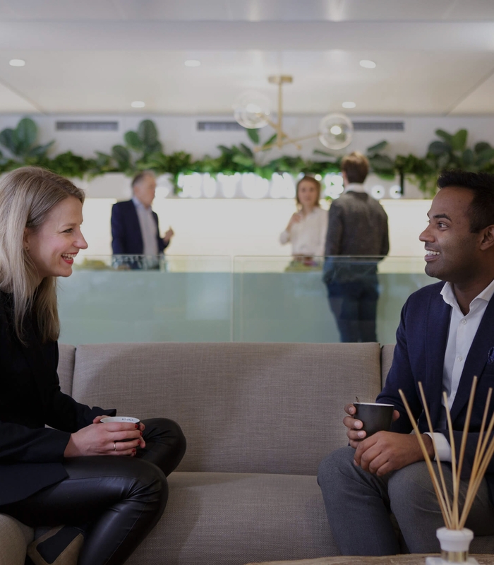 rituals employees on couch