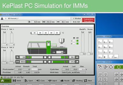 Extract from the KePlast simulation for injection molding machines