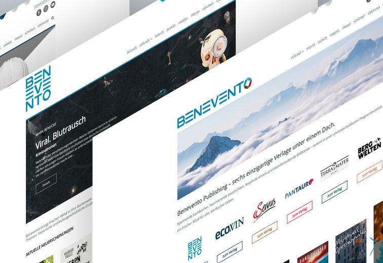 Webseiten von Benevento Publishing