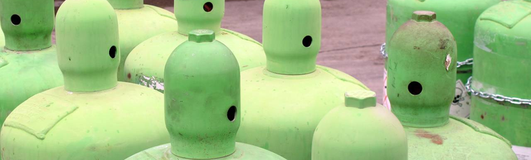 Bomby s plynem zelené