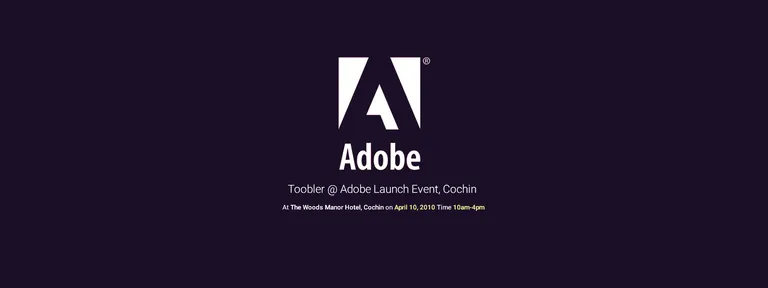 Toobler @ Adobe Launch Event, Cochin
