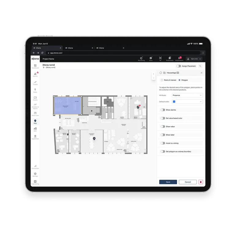 Maps & Floorplans in 2D & 3D – Eliona | Eliona