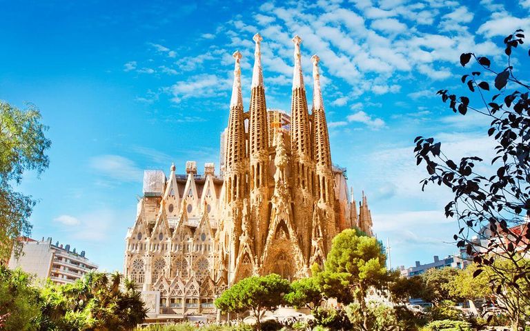 The famous La Sagrada Familia building in Barcelona.
