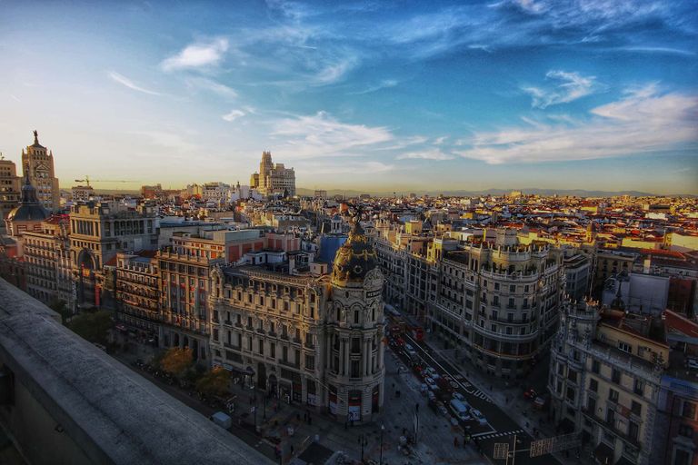 Aerial view of Madrid in Spain