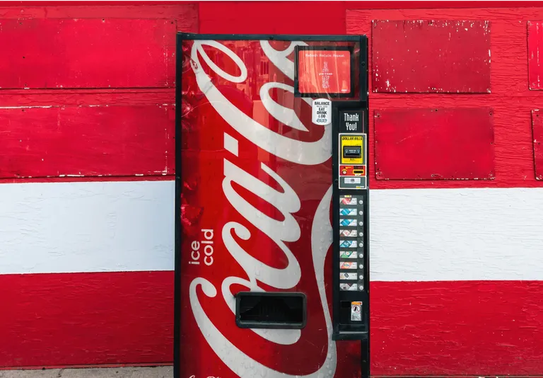 A coca cola vending machine
