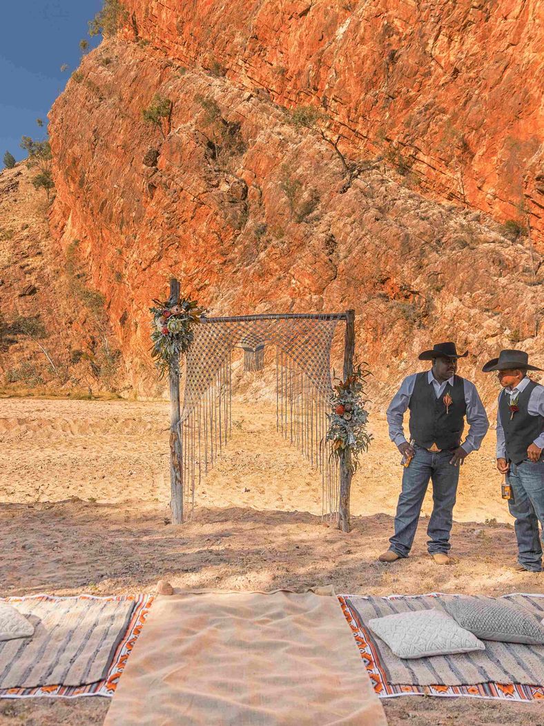 Wedding ceremony held at Loves Creek