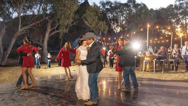 Tara and Jason dancing together at their wedding