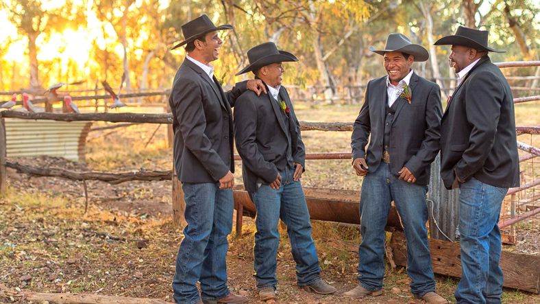 Photo of the men at Tara and Jasons wedding