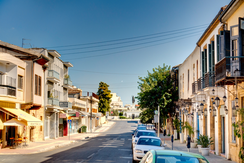 A street in South Nicosia, Cyprus