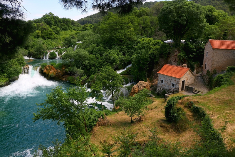 Traditional watermills in Krka National Park