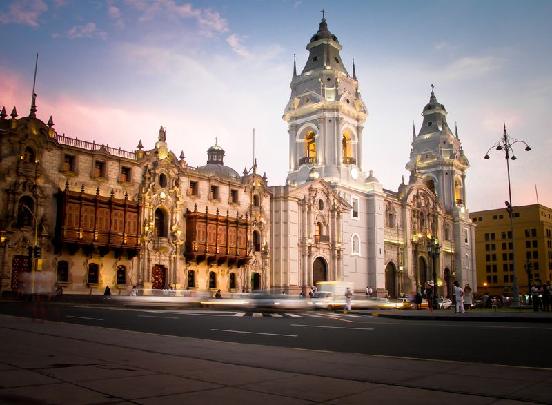 The Plaza de Armas in Lima, Peru