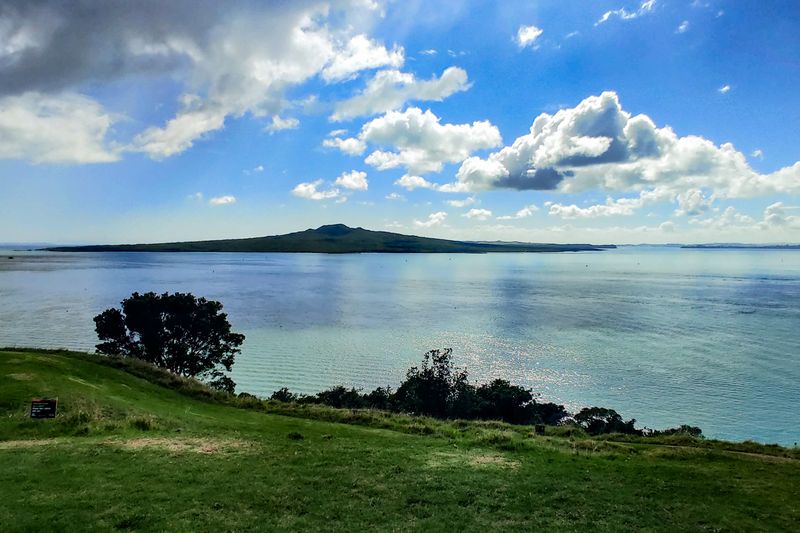 Looking at Rangitoto Island from Auckland's North Shore