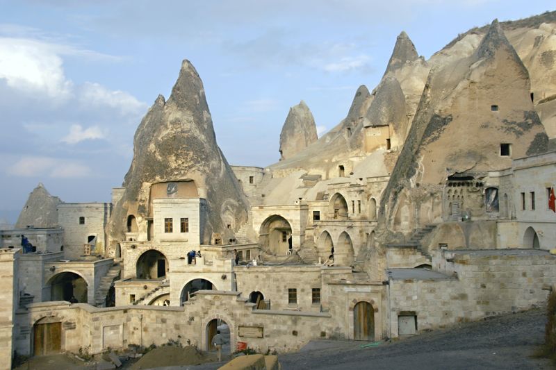 Cave buildings in Cappadocia, Turkey