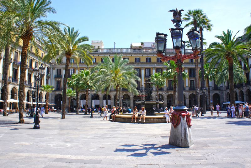 Plaza Real in Barri Gòtic, Barcelona