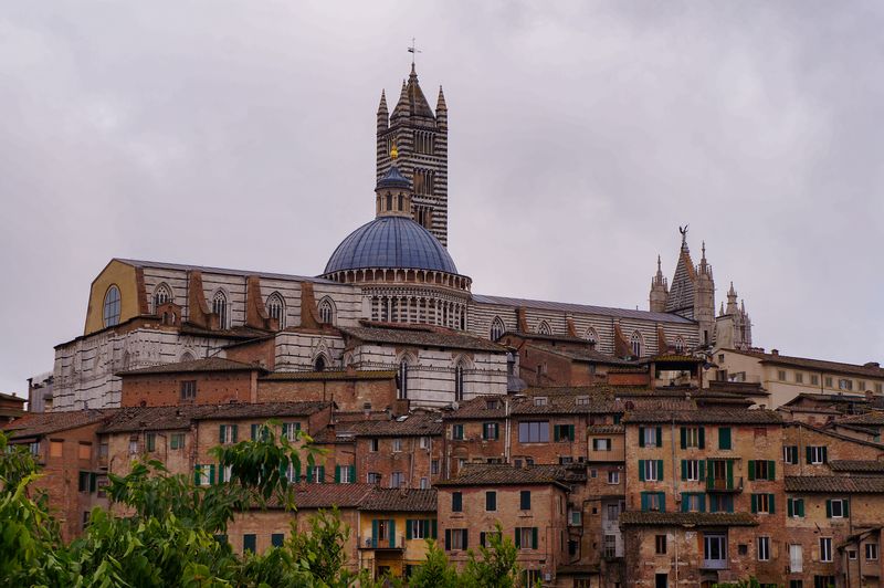 The cathedral rising above Siena