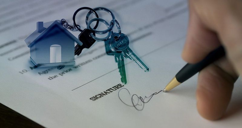 Signature d'un contrat de location avec un dépot de garantie