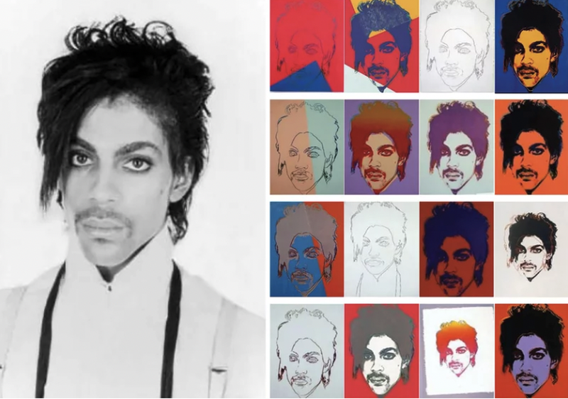 Andy Warhol paints prince