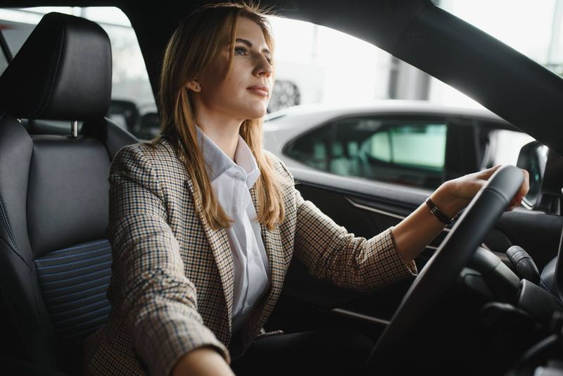 Ušetřit za autopojištění jako občasný řidič - Žena řadí rychlost v autě