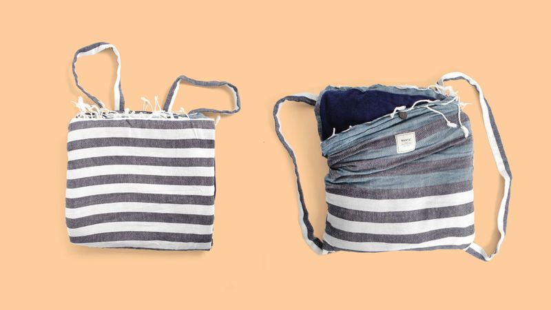 FOLD YOUR TOWEL INTO A BAG