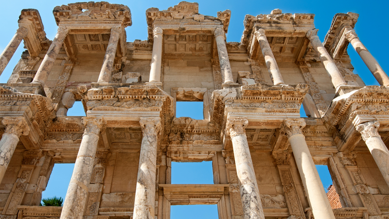 Detail of the Library of Celsius in Ephesus