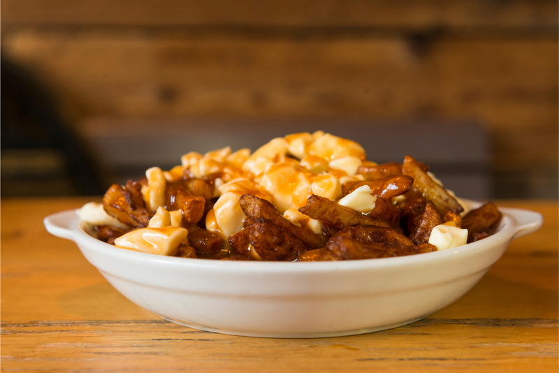 A dish of poutine in Montreal
