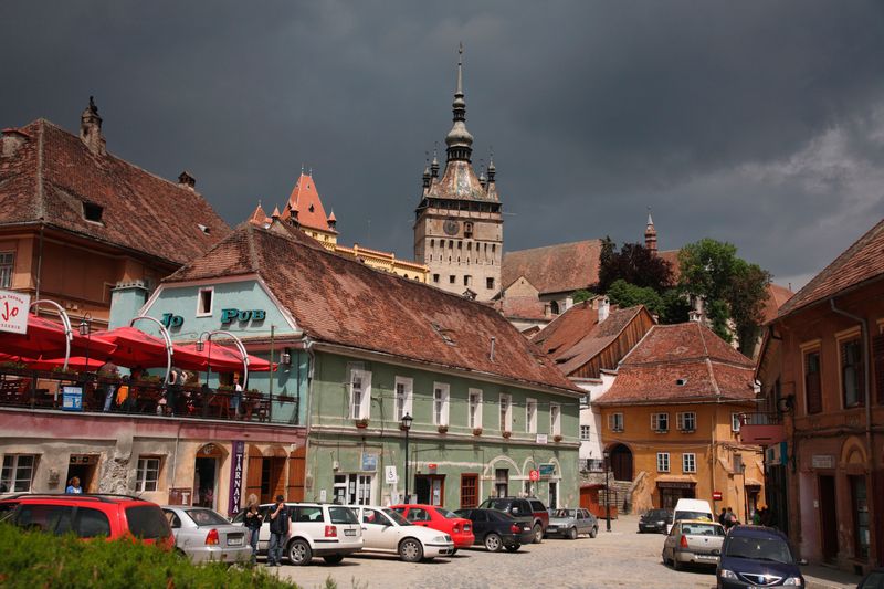 The Lower Town in Sighisoara, Romania