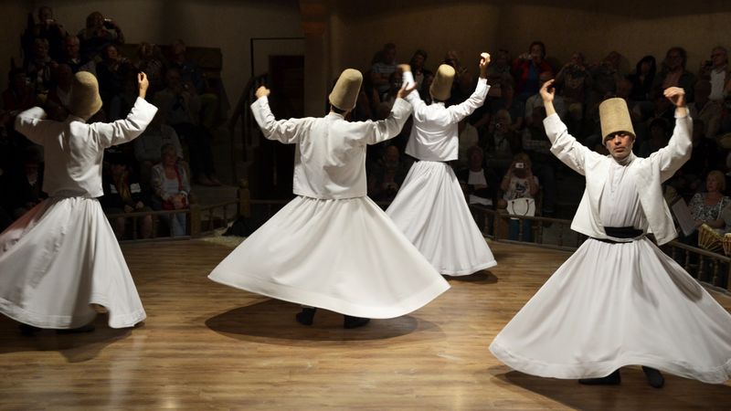 Whirling Dervishes show in Cappadocia, Turkey