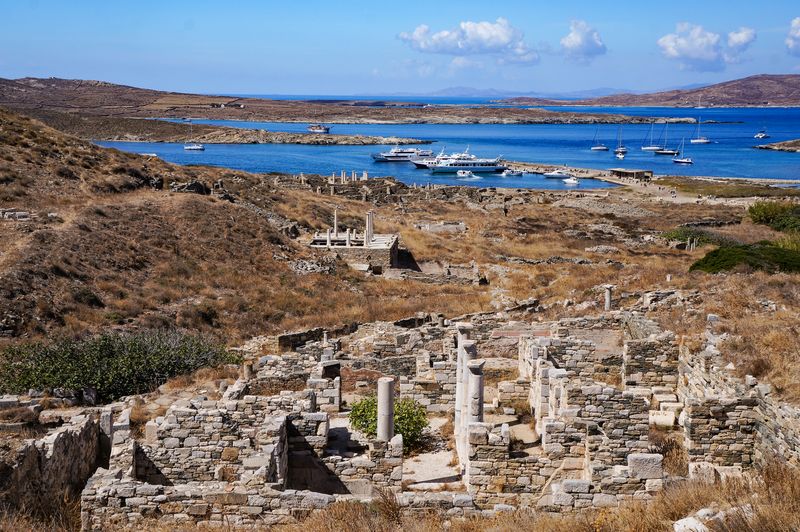 Looking over the ruins of Delos