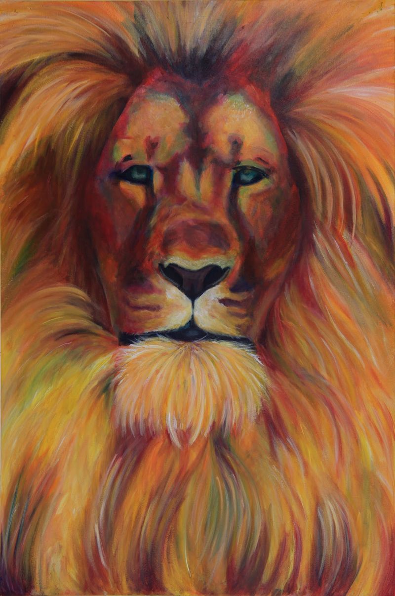Emily Lyons lion painting