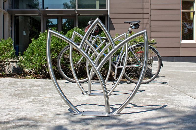 AFH-designed bike racks for Conn College