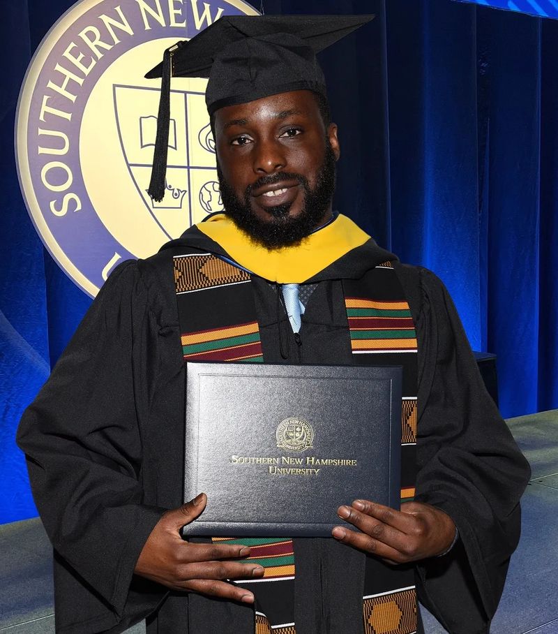 AFH Alumnus Cameron Akeredolu pictured graduating college
