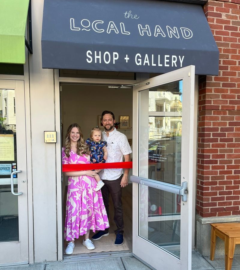 AFH Alumna Michaela Flatley and family at their store