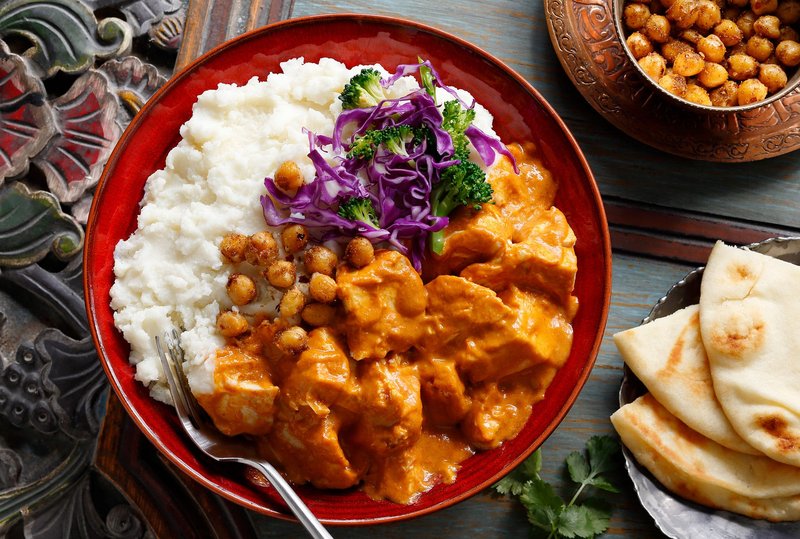 Indian Butter Chicken Mashed Potato Bowl