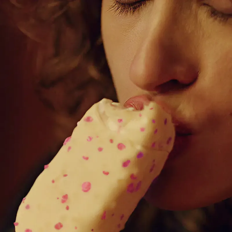 Close-up of a Magnum ice cream bar, from the Sound of Magnum campaign