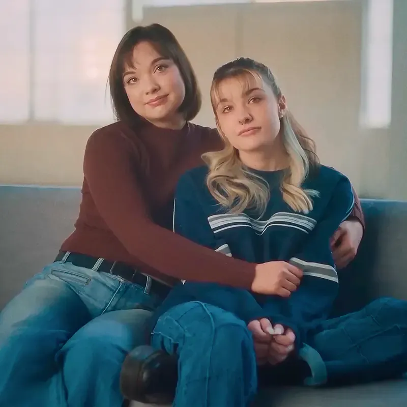Mother and daughter sitting together, from the MassiveMusic Dove campaign