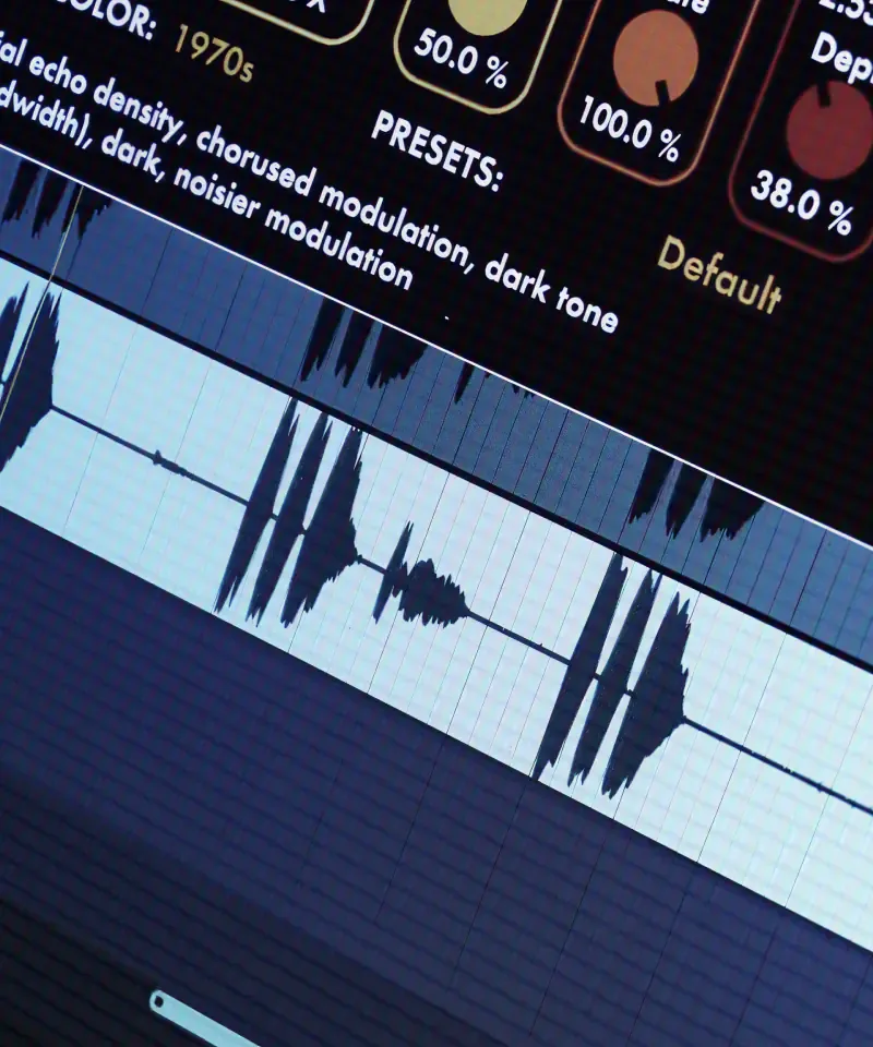 Audio software sawtooth wave settings interface, from the Sound of Samsung campaign