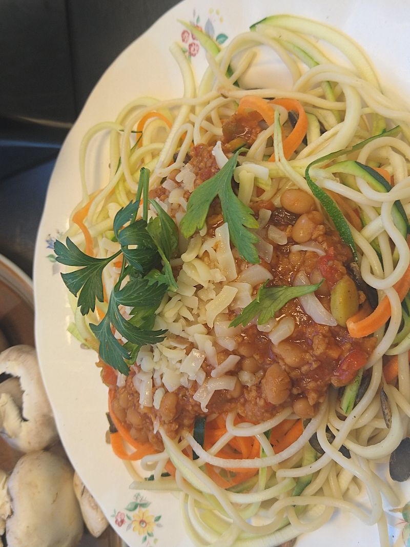 Spagetti och blomkålsbolognese