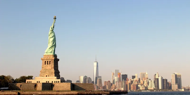 Statue of Liberty and Manhattan skyline