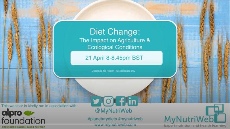 Slide from Perrine Laroche's webinar on diet change