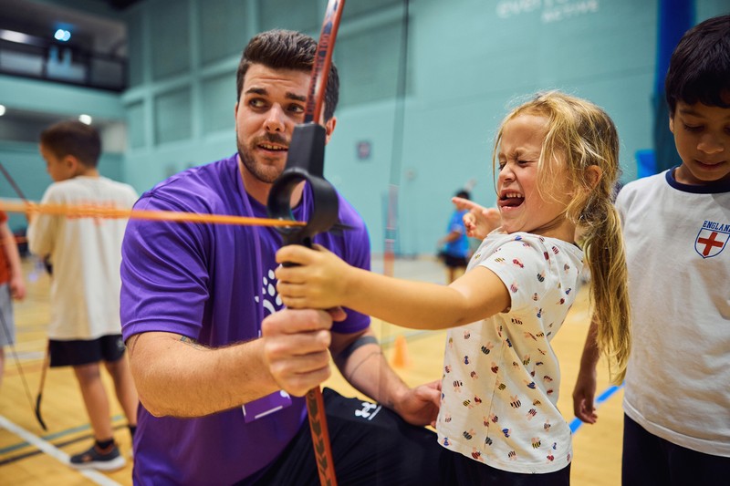 Archery with coach