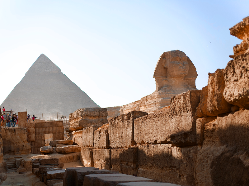 View of Great Sphinx of Giza in Egypt