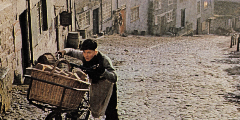 Hovis ad boy and bike