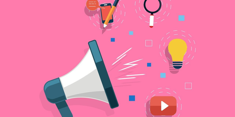 social media loudspeaker illustration