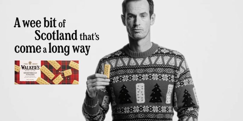 Andy Murray Walkers Shortbread Christmas jumper