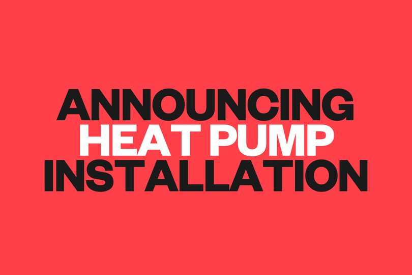 Announcing heat pump installation