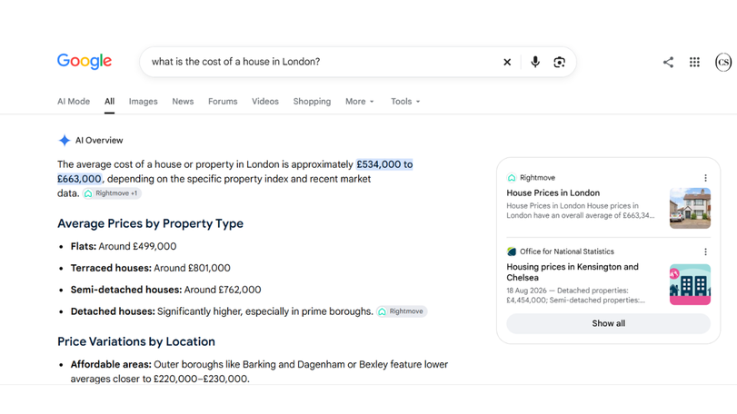 Rightmove Google Search