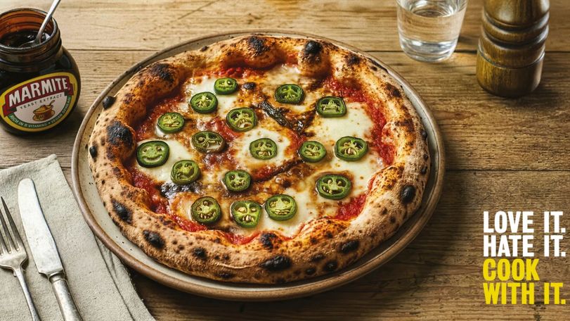 Pizza made with Marmite