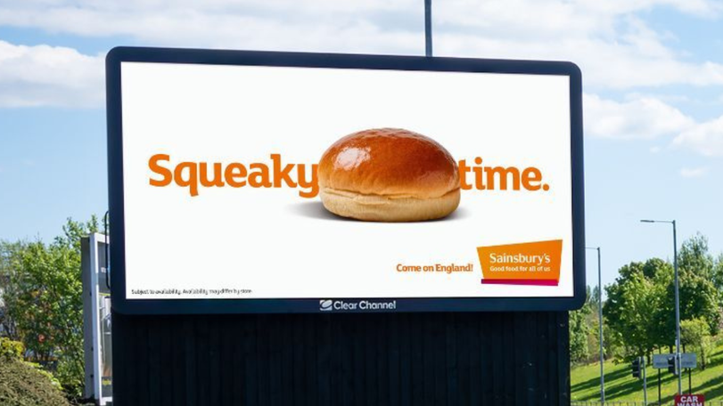squeaky bun time sainsburys OOH